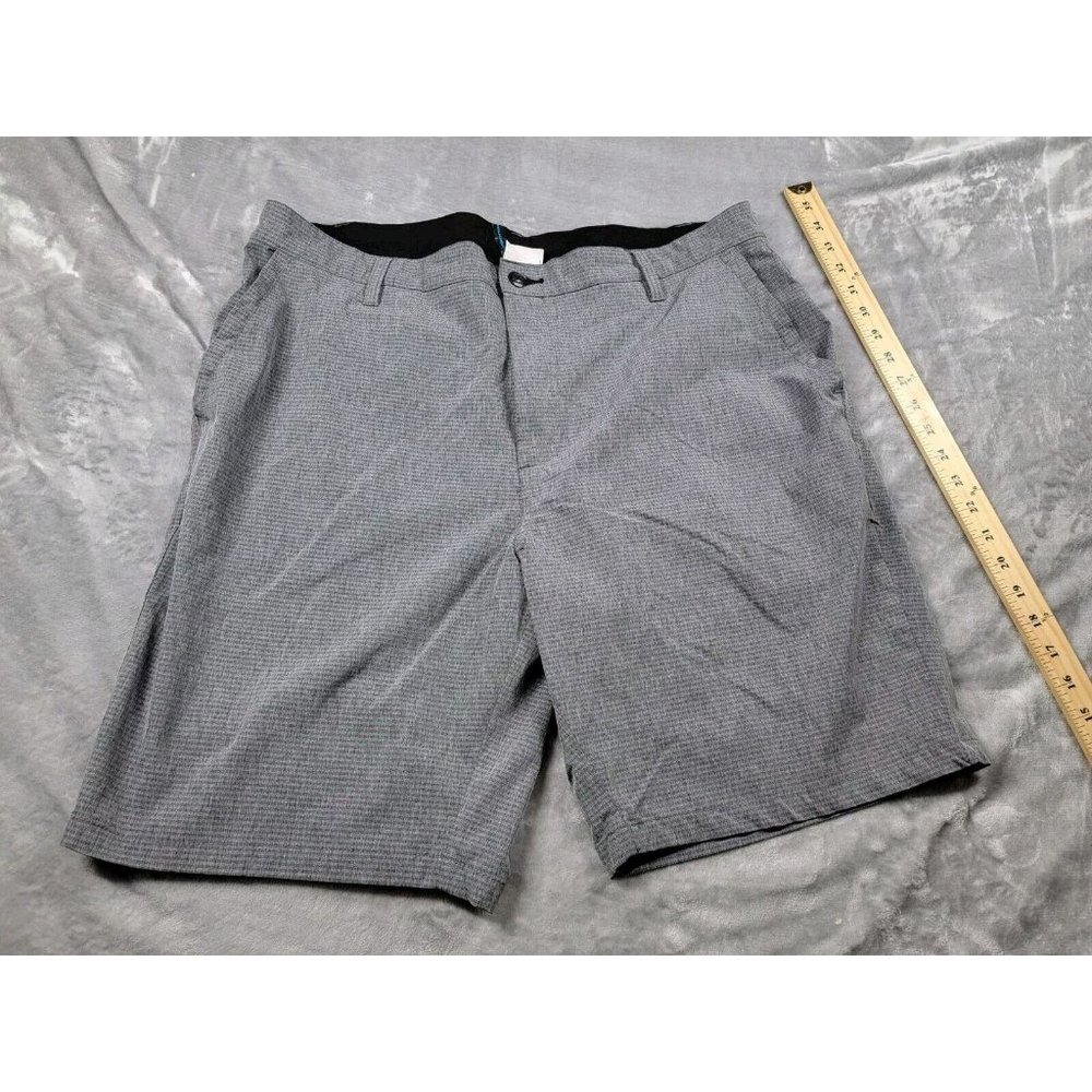 O'rageous Shorts Mens Sz 40 Gray striped performance Golf Casual Shorts pockets‎